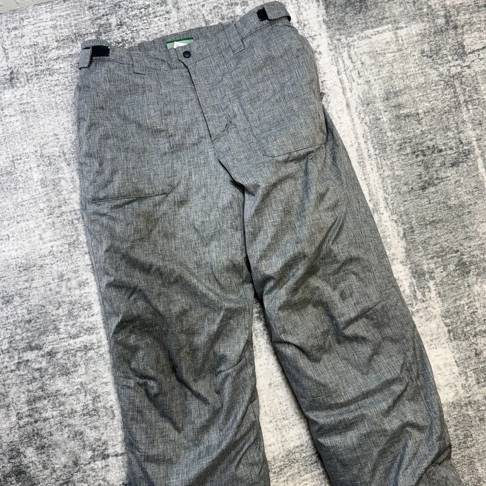 LL Bean Snow Pants‎ Kids Youth 14 Gray Insulated Adjustable Waist Ski Snowboard